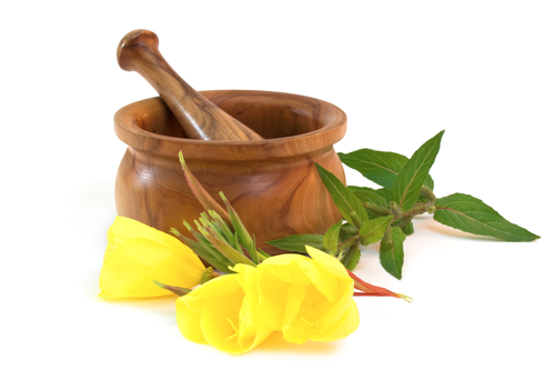 epo with mortar and pestle