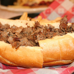 Philly cheese steak with local beef