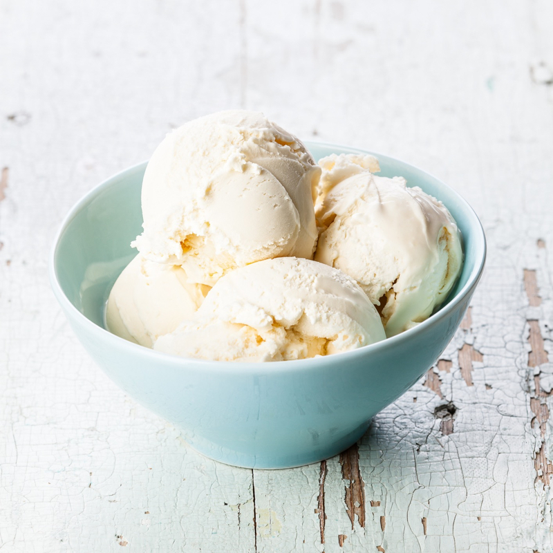 lots of ice cream in a bowl