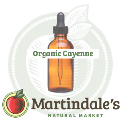 liquid organic cayenne in dropper bottle