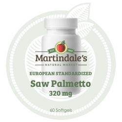 saw palmetto 320 mg bottle