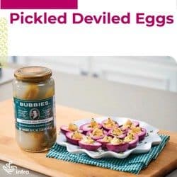 purple pickled deviled eggs