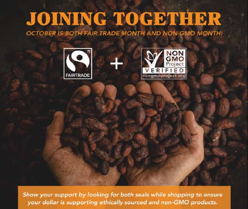 joining together to support fair trade and non-gmo products