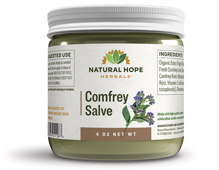 Jar of Comfrey Salve made by Natural Hope Herbals