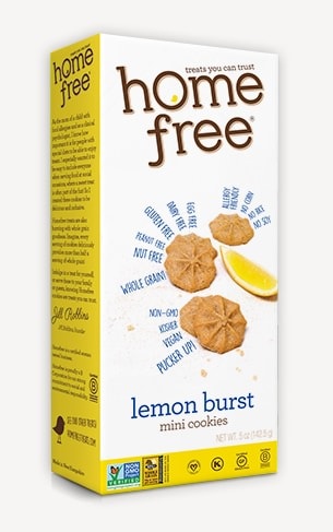 gluten free, soy free, egg free, peanut free, nut free, dairy free, whole grain, non-gmo lemon cookies