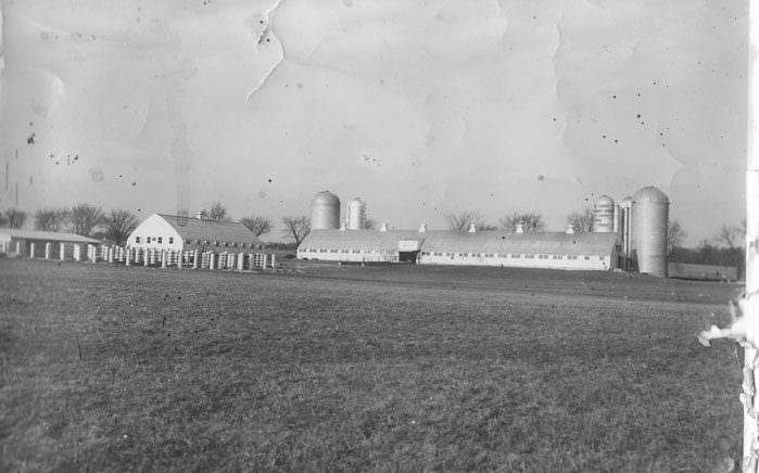 black and white photo of Seven Stars Farm in Phoenixville, PA