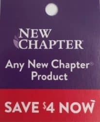 Save $4 off any New Chapter vitamins coupon