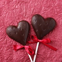 Chocolate candy for valentine's day and heart health month