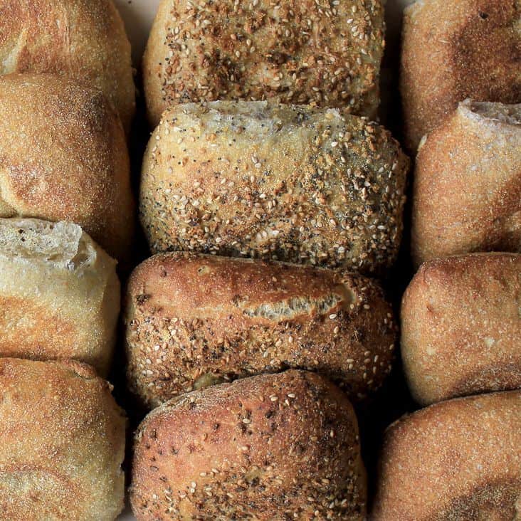 The original Philly Muffin baked fresh locally from Merzbacher's of Germantown