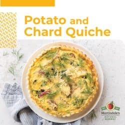 Quiche made with swiss chard and potatoes