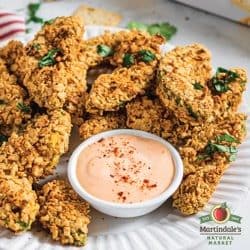 Creamy and crunchy avocado fries