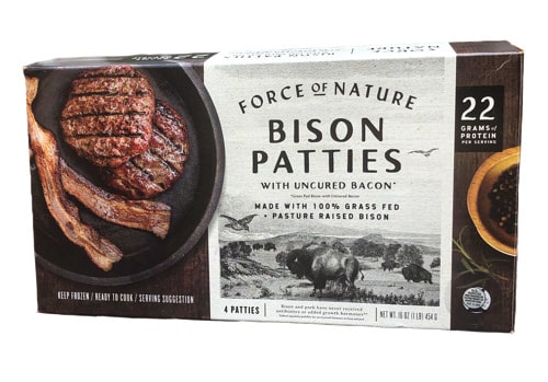 grass fed bison patties