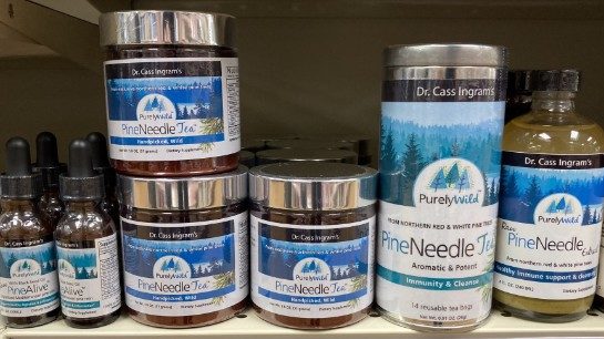 Dr. Cass Ingram's pine needle tea products