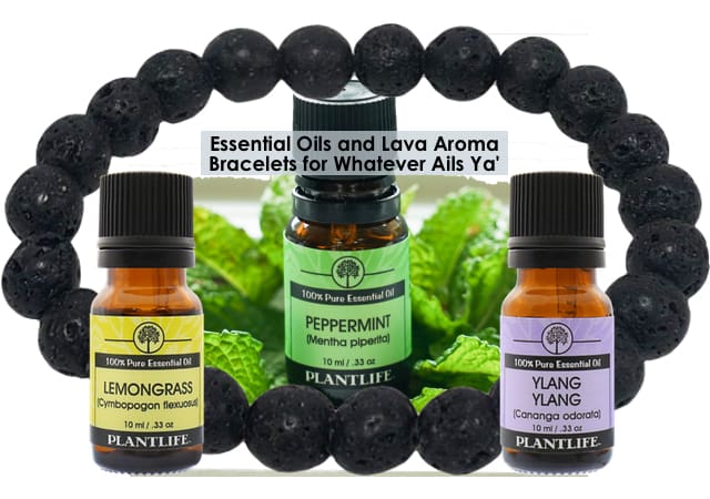 lemongrass, peppermint, and ylang ylang essential oils