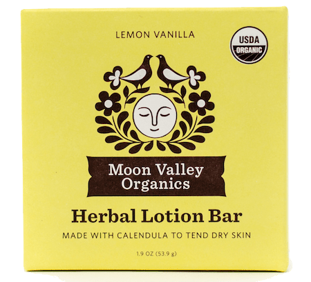 Moon Valley Organics Herbal Lotion Bar - Lemon Vanilla