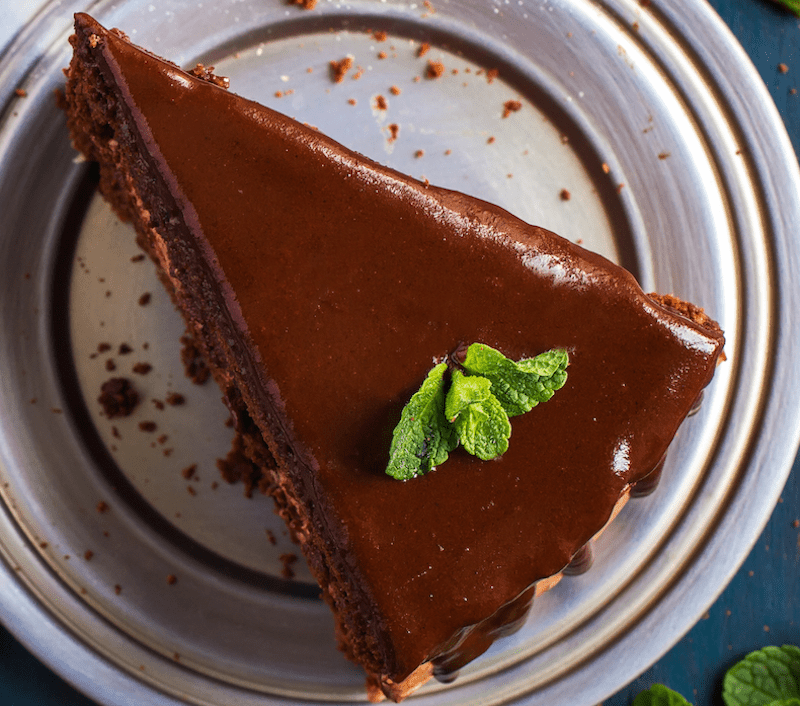 Chocolate Cake with Mint