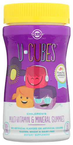 Solgar U-Cube Gummy Vitamins for Kids with Added Mineral Support
