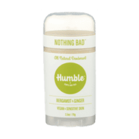Bergamot and ginger scented all natural deodorant from humble