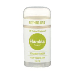 Bergamot and ginger scented all natural deodorant from humble
