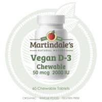 whole-food vegan D-3 chewable tablets 2000 IU
