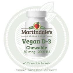 whole-food vegan D-3 chewable tablets 2000 IU