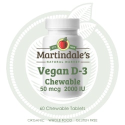 whole-food vegan D-3 chewable tablets 2000 IU