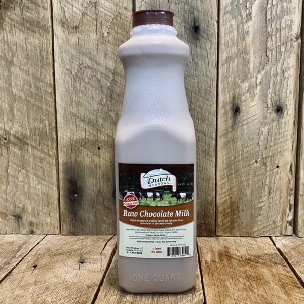raw chocolate milk from Dutch Meadow farm