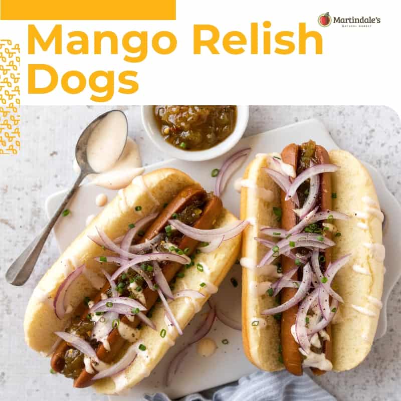 Mango Relish Vegan Dogs