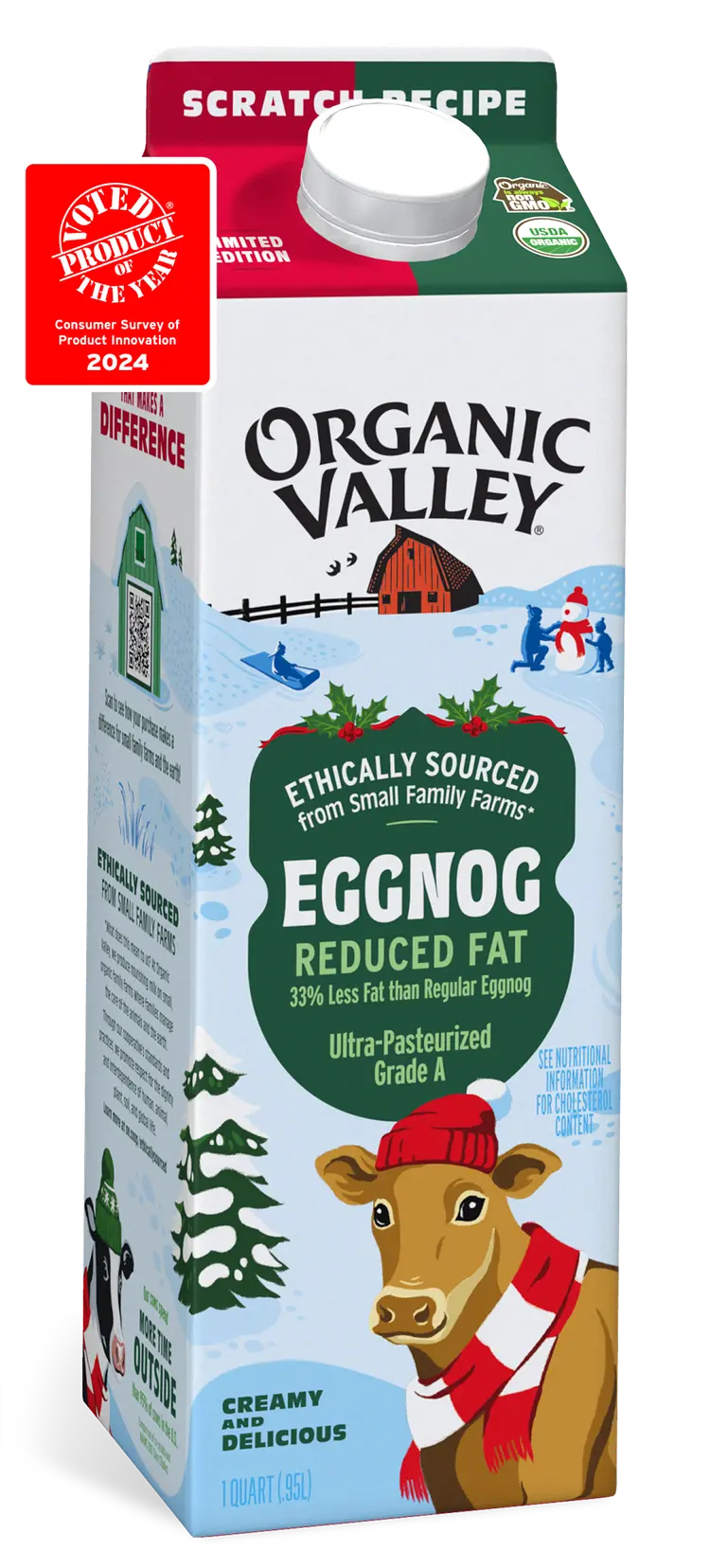 Organic Valley Reduced Fat Egg Nog
